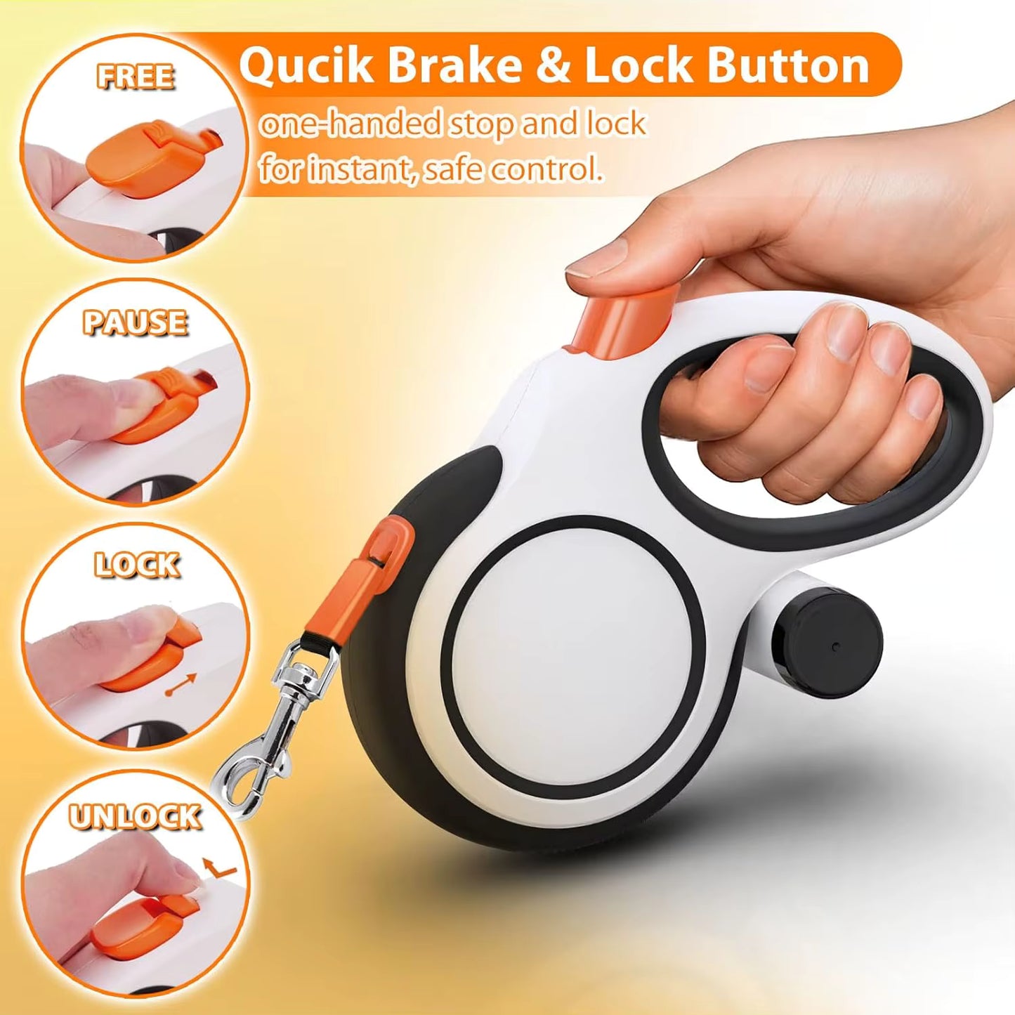 Dog Leash Retractable Roulette Collar for Small Big Dogs Accessories Adjustable Walking Hiking French Bulldog Rop