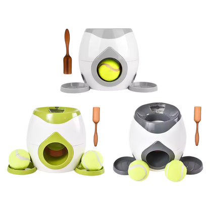 Interactive Dog Ball Launcher with Food Reward – Automatic Tennis Ball Thrower Machine for Small Medium Dogs