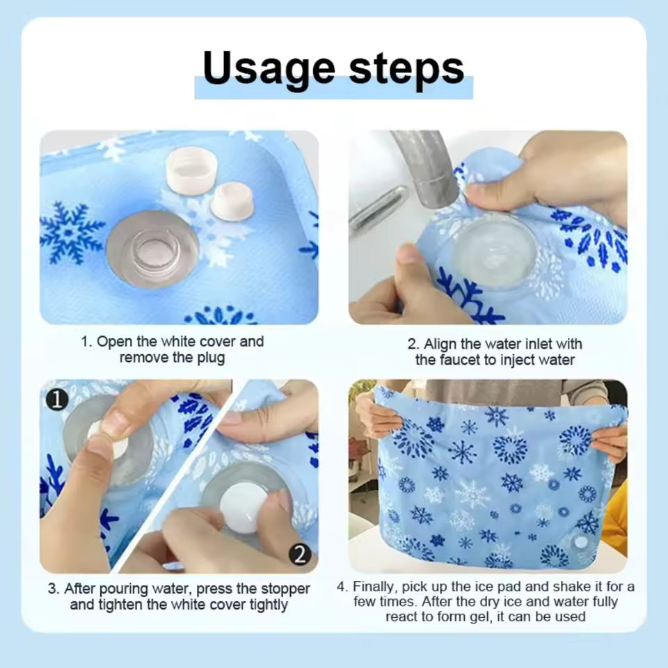 Floor Mat Cool Pet Cooling Mat Ice Gel Self Added Water Dog Cold Bed Mat Portable Durable Pet Ice Cushion For Small Big Dogs