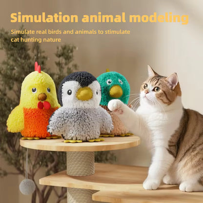 2025 New Electric Bird Cat Toy, Touch-Activated Interactive Chirping & Flapping Wings, Hanging Kitten Play Toy for Indoor Cats