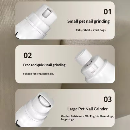 Electric Pet Nail Grinder – Quiet Low-Noise Trimmer & Clipper for Cats & Dogs | Safe Nail Filing Tool