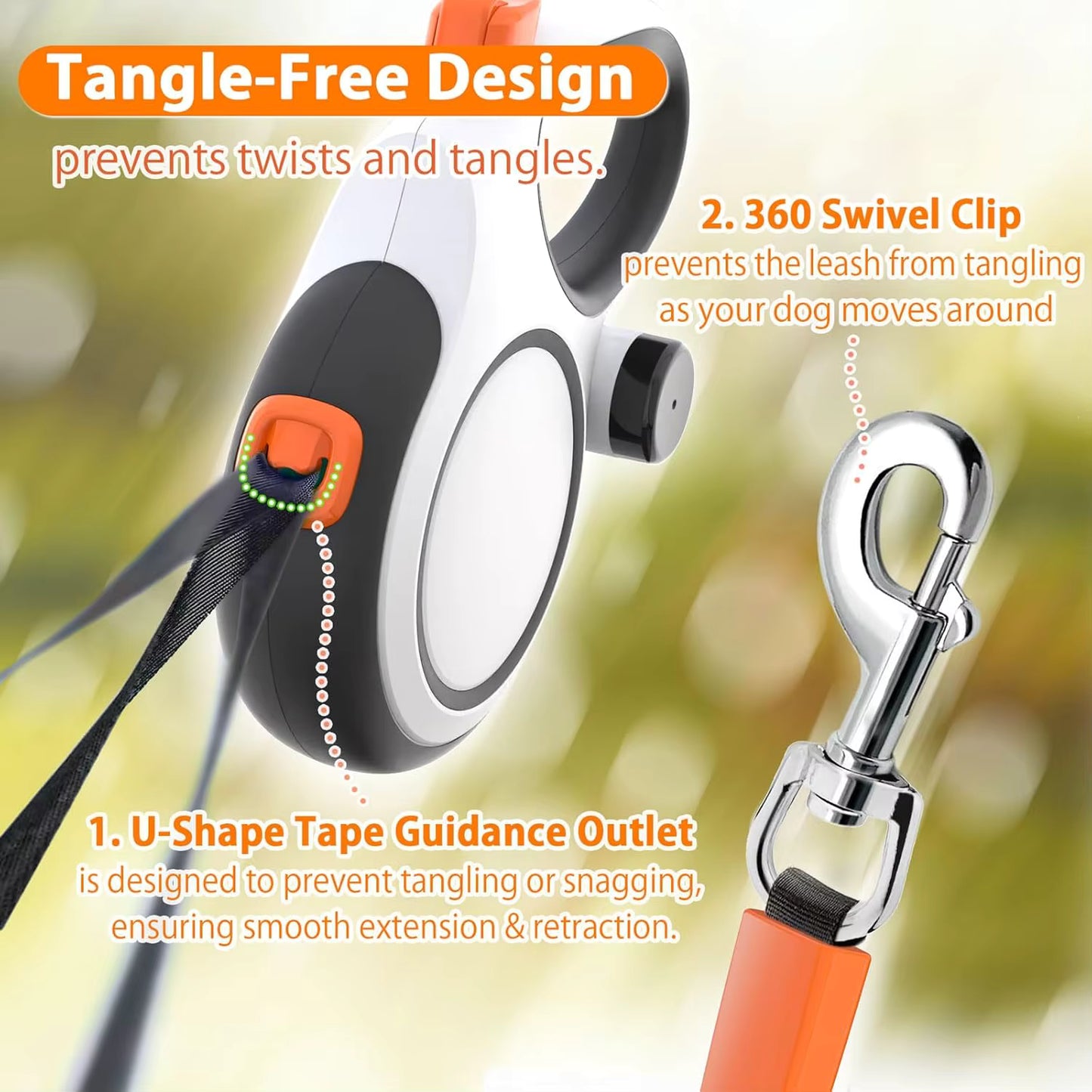 Dog Leash Retractable Roulette Collar for Small Big Dogs Accessories Adjustable Walking Hiking French Bulldog Rop