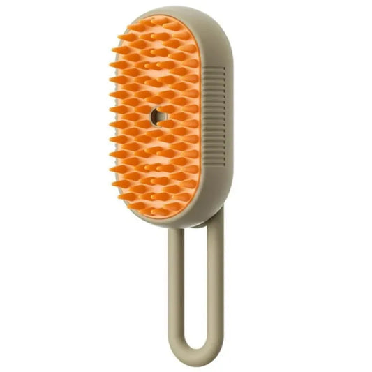 3-in-1 Electric Steam Pet Brush – Self-Cleaning Cat & Dog Grooming Comb with Spray Mist, Hair Removal & Massage | USB Rechargeable