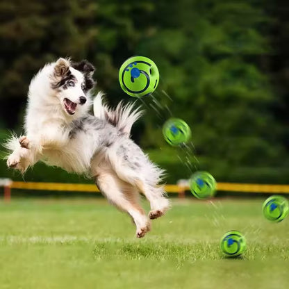 Wobble Wag Giggle Ball for Dogs - 10cm Spiky Chew Toy with Giggle Sound, Interactive Squeaky Teeth Cleaning Ball for Small Dogs